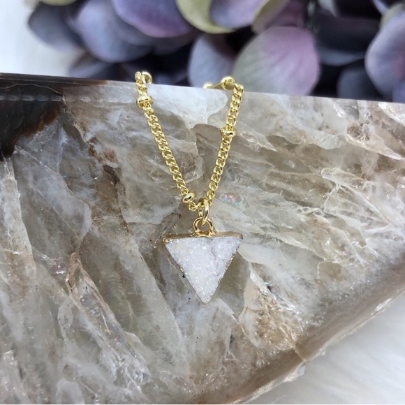 HP Dainty Gold Druzy Necklaces - Picture 6 of 7